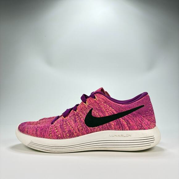 Nike LunarEpic Low Flyknit Pink Purple Running Shoes 843765-500 Women's Size 8 - Picture 4 of 10
